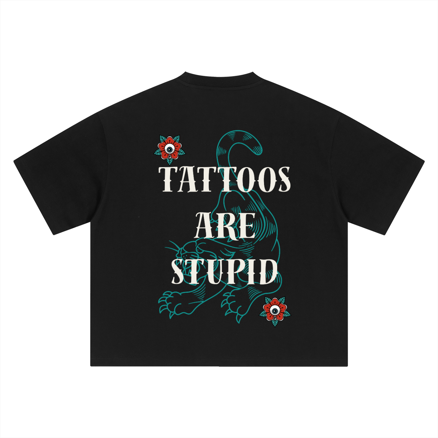 IRON HABIT Oversized Boxy Tee - Tattoos Are Stupid