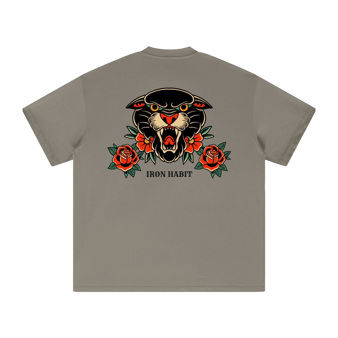 Iron Habit Oversized Tee - Trad Panther